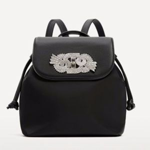 Zara Gem detail backpack purse